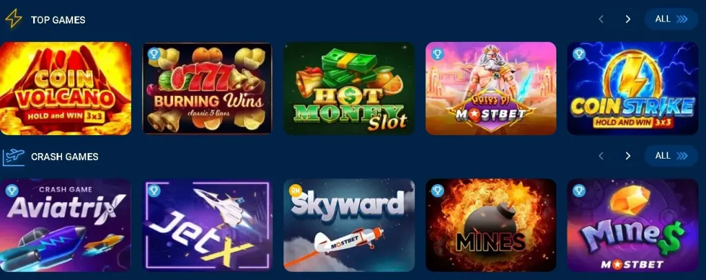 Mostbet Casino Games